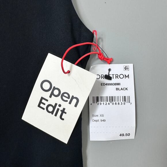 Open Edit Funnel Neck Double Layer Sleeveless Bodysuit in Black - Picture 7 of 10